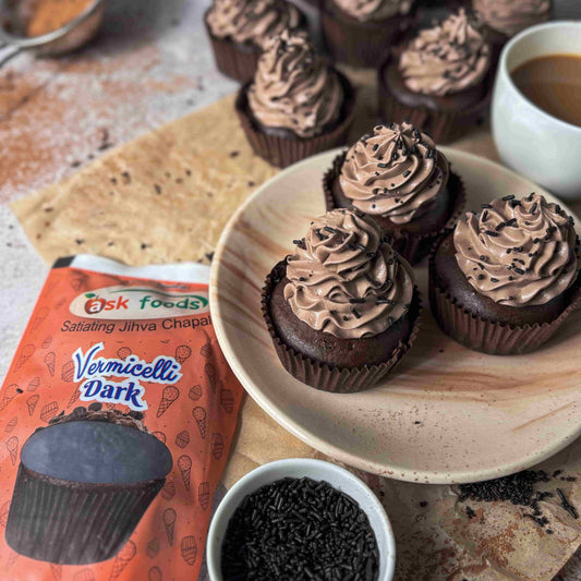 Eggless Chocolate Cupcakes With Sprinkles