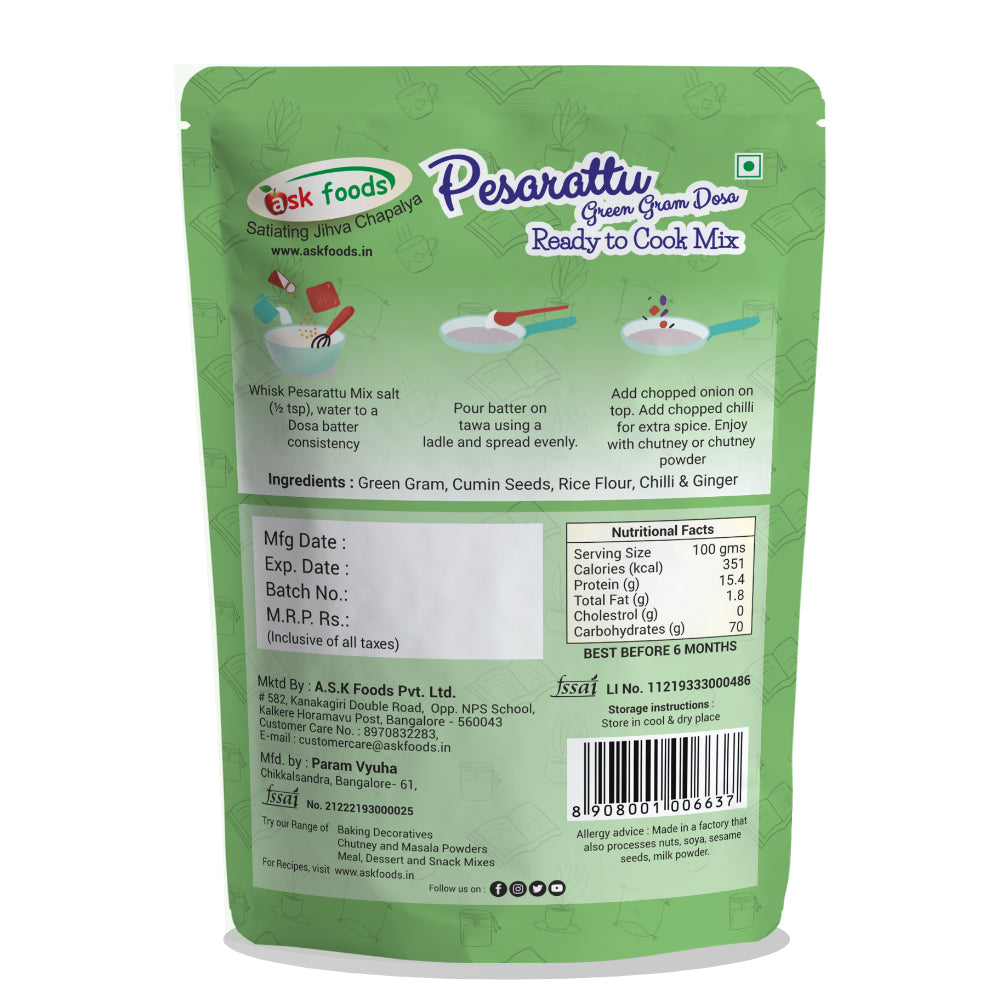 Pesarattu Mix | Ready-to-Cook Mix