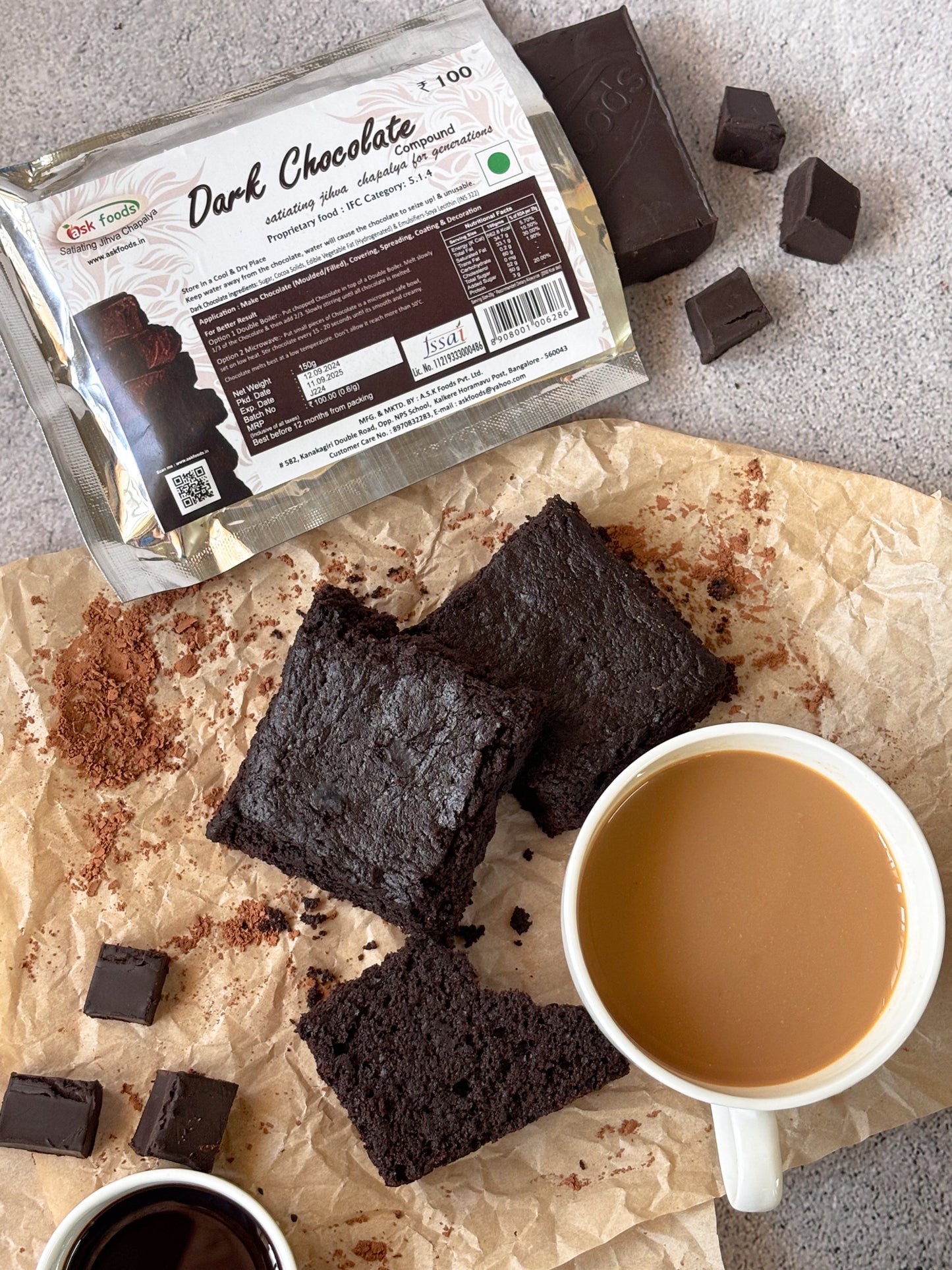 Ask Foods- Eggless Brownies Recipe- Hero