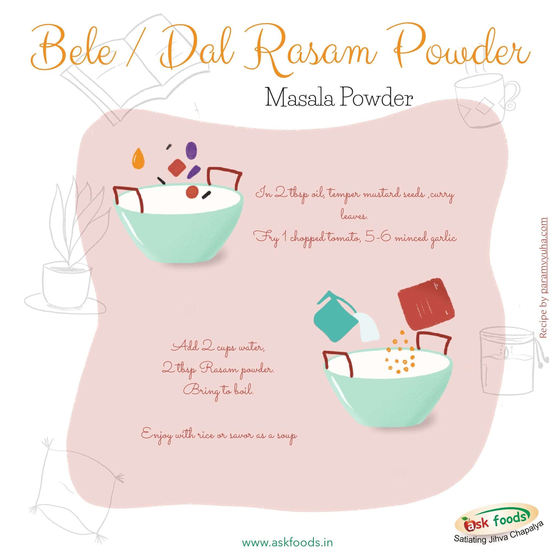 Bele/ Dal Rasam Powder | Masala Powder
