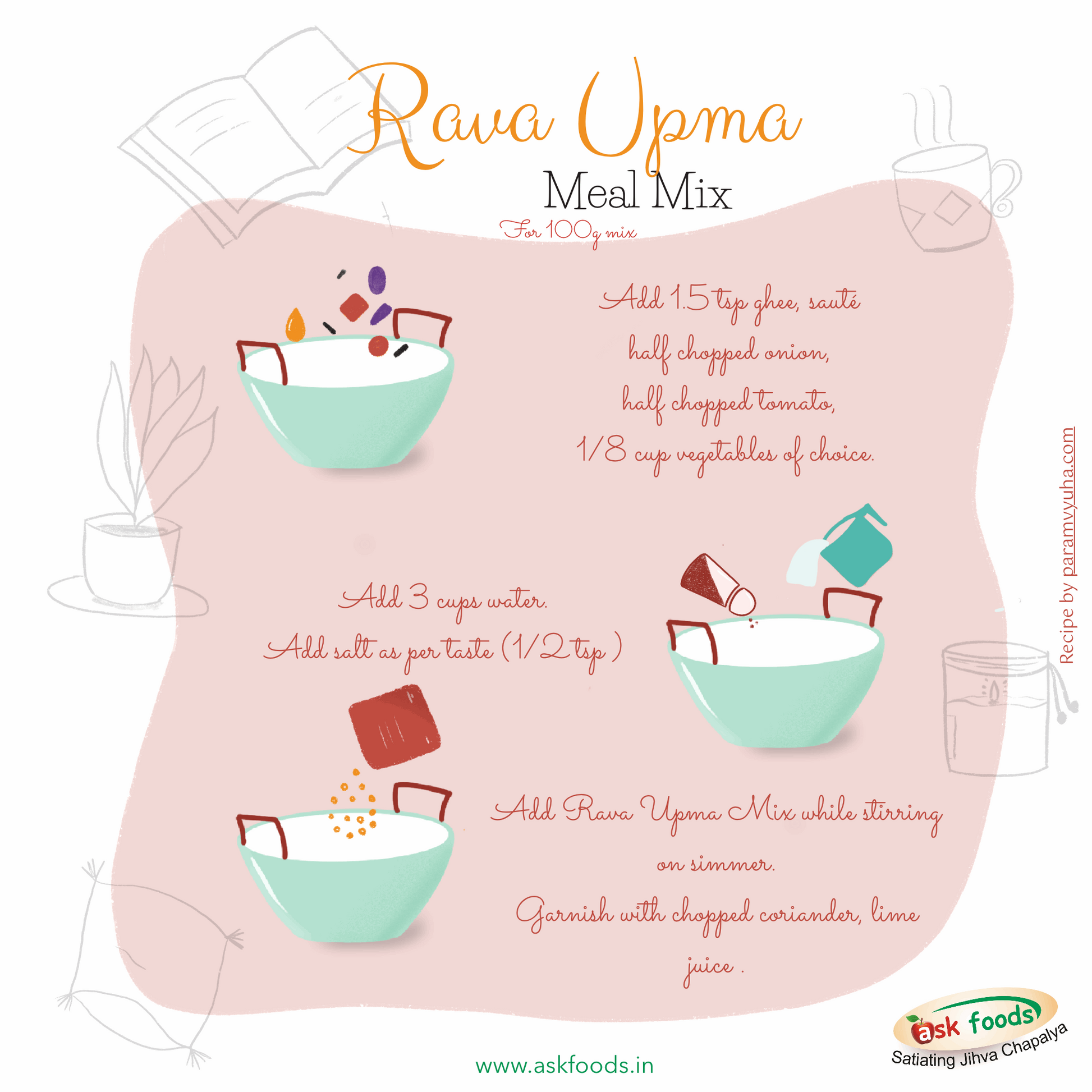 Rava Upma Mix | Ready-to-Cook Mix
