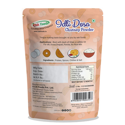 Idli Dosa Chutney Powder