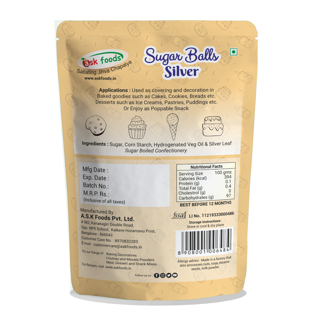 Silver Sugar Balls | Sprinkles