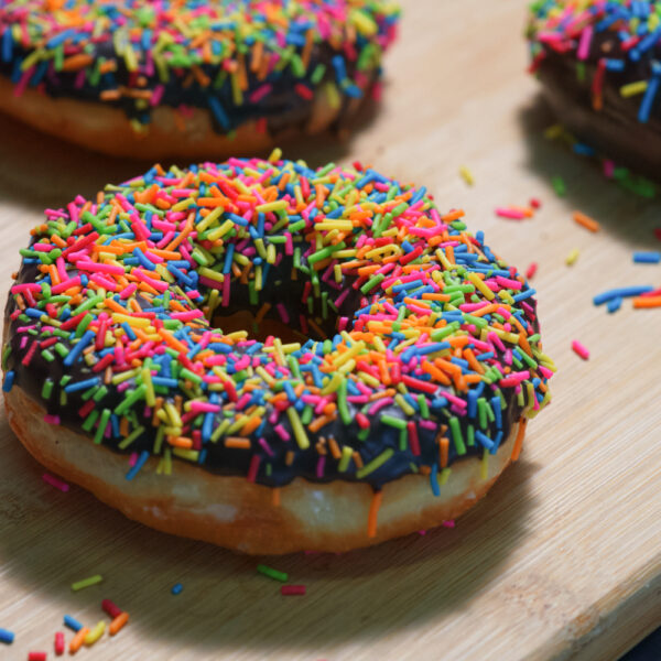 ASK_Foods_Baking_Decorative_Rainbow_Vermicelli_Sprinkles_Lifestyle_Closeup_Doughnut_Donut