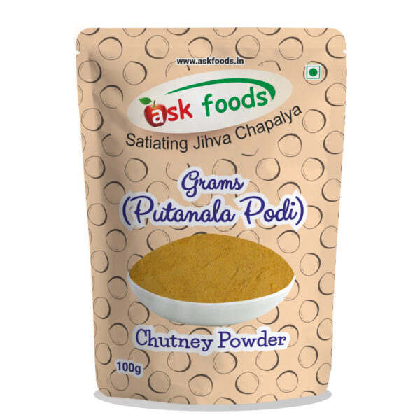 ASK Foods Grams Puttanala Podi Chutney Powder Front